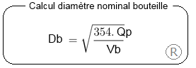 Calcul DN bouteille